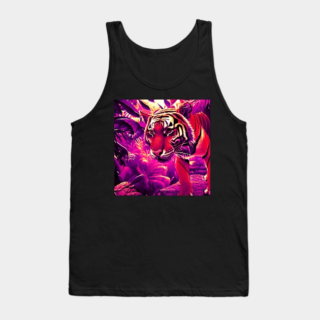 Trippy Tiger In Jungle Tank Top by Trip Tank